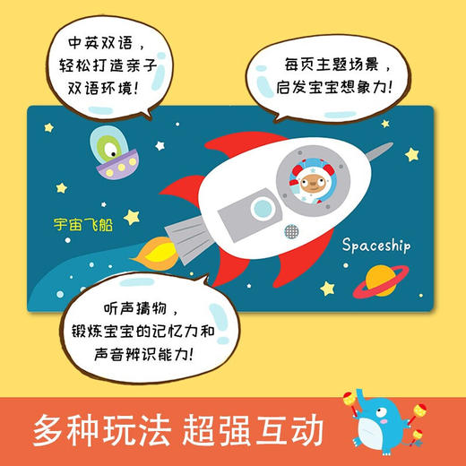 原声触摸发声书 听什么声音 全6册 0-3岁 触摸发声书 幼儿早教 中信书店 商品图2