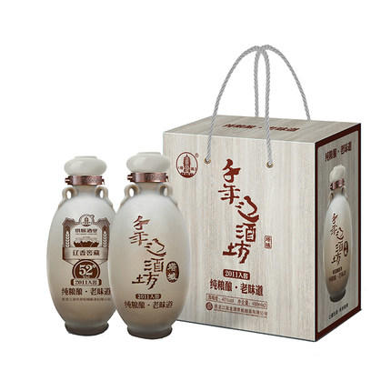 塔城老酒 千年辽酒坊高粱白酒清香型 450ml*2 商品图1
