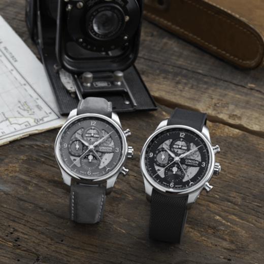 宇联（UNION GLASHÜTTE）德国手表 贝利士系列 镂空月相计时码表男士机械腕表 D009.425.16.087.00 商品图4