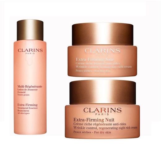 【中欧班列精选】 娇韵诗Clarins弹簧日晚霜三件套 日晚霜50ml精华水200ml YBF 商品图0