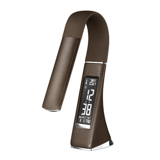 新明阳 LED皮纹工艺台灯 万年历显示书灯 触摸调光台灯厂家直供 商品图1