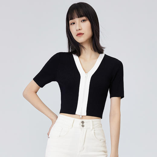 水云间2022年夏商旅系列开衫梭织毛衣12220262 商品图1