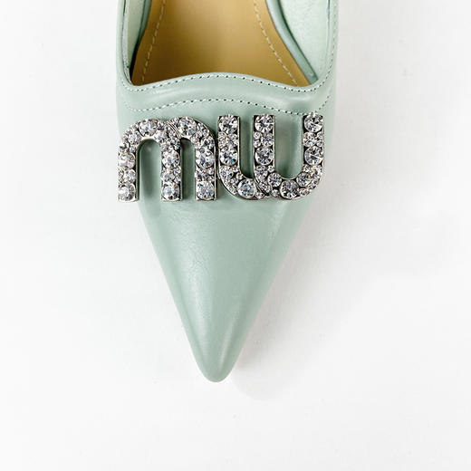 IUIU SECOND春夏时尚尖头后空凉鞋牛皮小跟空鞋凉鞋 商品图2