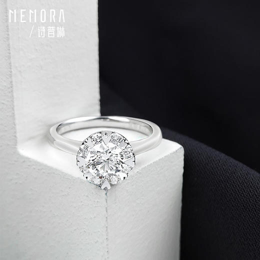 诗普琳珠宝拥爱系列白色18K金钻石结婚戒指DR2160 商品图7