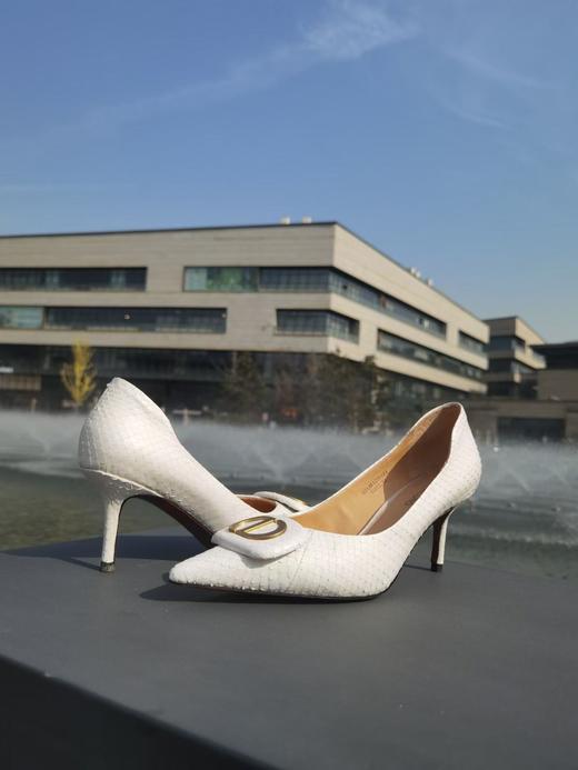 IUIU SECOND 春夏时装高跟鞋蛇皮纹尖头浅口单鞋 商品图1