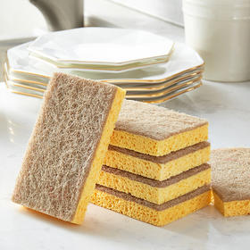 【一冲即净 ，油污分离！】inwejia椰丝木浆棉百洁布，吸水不沾油，耐磨耐用，去除顽固污渍~头疼的厨房清洁，终于有救了！