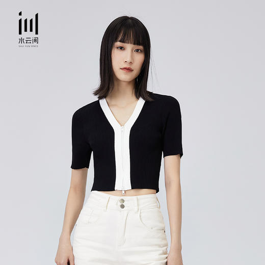 水云间2022年夏商旅系列开衫梭织毛衣12220262 商品图0