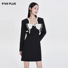 FIVE PLUS2022新款女春装蝴蝶结连衣裙女两件时尚套装搭外套裙2WA1102120 商品缩略图2