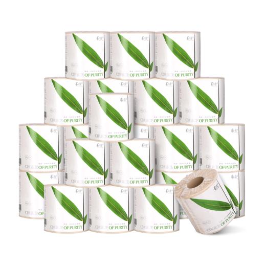 【臻实惠】取舍 本色卷纸婴儿纸巾不漂白竹纤维环保竹浆卫生纸3层140g*24卷 商品图6