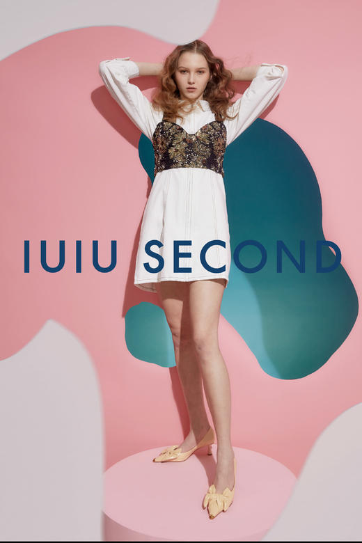 IUIU SECOND 春夏油蜡羊皮立体蝴蝶结浅口高跟鞋 商品图5
