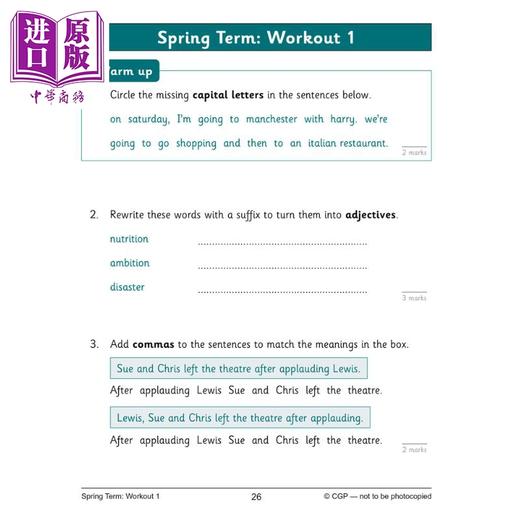 预售 【中商原版】英国CGP原版 Year 5 Maths & English 10-Minute Weekly Workouts bundle 小学5年级 英语数学练习5册套装 含答案 商品图2