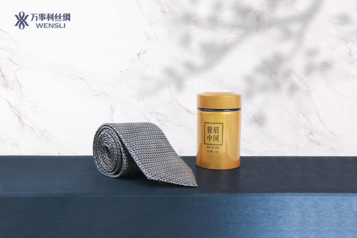 万事利-绅士礼 领带+茶 100%桑蚕丝 商品图0