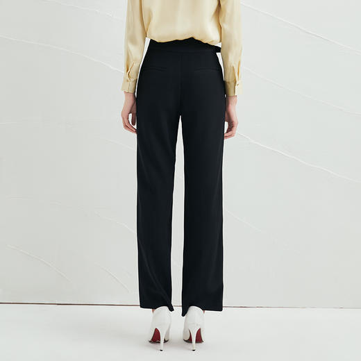 EITIE爱特爱春季新款时尚职业干练通勤百搭显瘦长裤女裤裤子6505203 商品图4