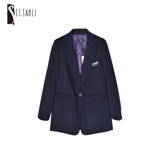 圣三利女装春款纯色西装SL121A09 商品图5