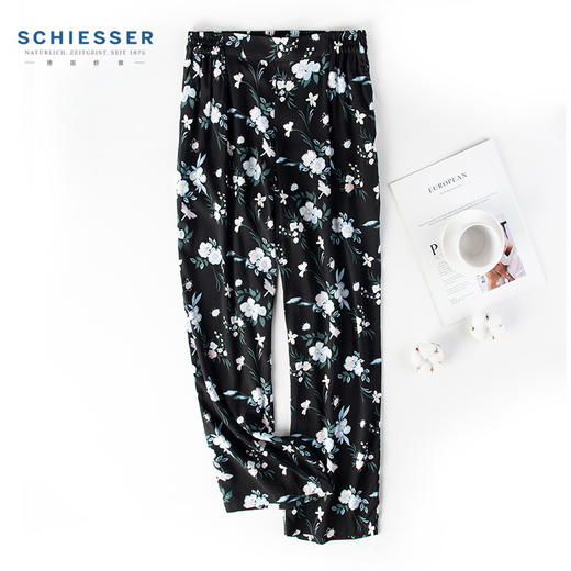 舒雅睡裤女粘纤梭织家居裤2022春夏新款印花长裤31/19691P 商品图0
