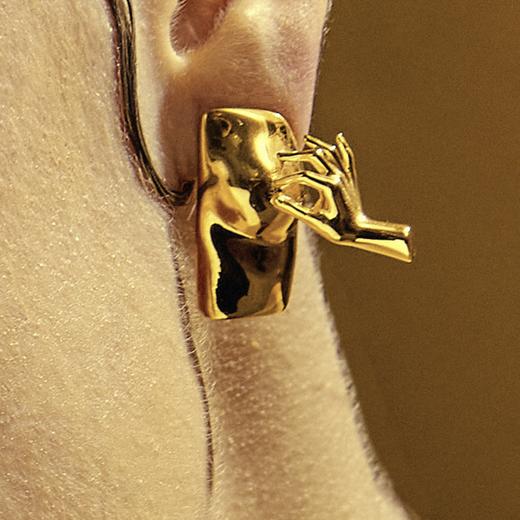 北京仓｜Paola Vilas-Elle Eugenia-人体 雕塑 耳环［巴西设计师］ 商品图2