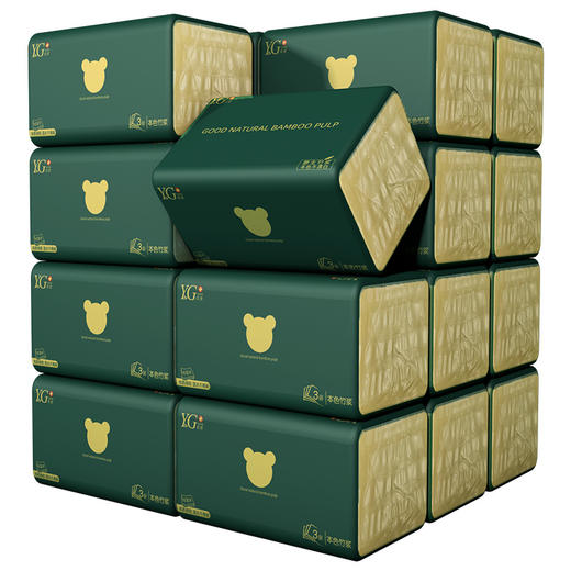 YG原色 20大包本色抽纸巾家用实惠装整箱批发婴儿面巾纸餐巾纸卫生擦手纸 商品图4