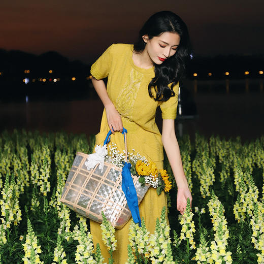 桃源提花连衣裙 | 明媚大气黄 |现货加急发 商品图4