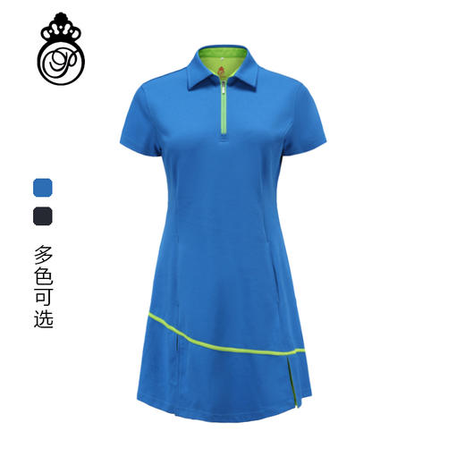 BLS-312A（PROSIMON高尔夫春夏女款拼色运动风短袖连衣裙） 商品图0