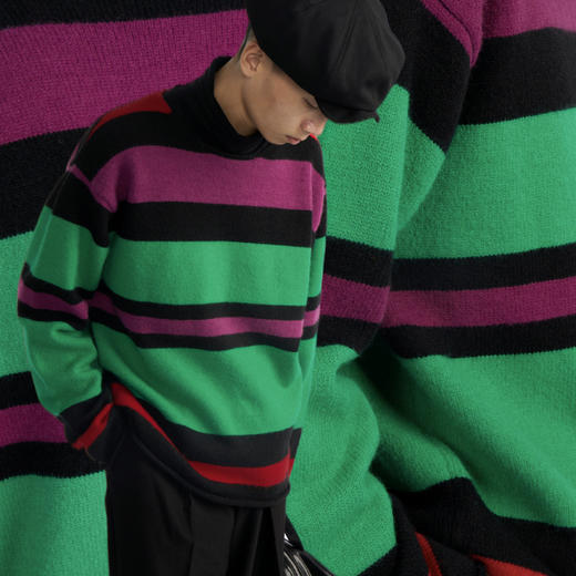 CryingCenter条纹系列走秀款毛衣 商品图1