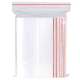 自封袋塑封口袋密封袋透明袋收纳包装袋红边100个/包