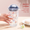 玻璃水杯带盖春夏季ins小清新印花送对象咖啡杯牛奶杯果汁饮料杯可爱吸管杯透明简约 可爱喵470ml单只礼盒装 商品缩略图4