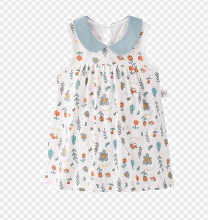 小米米童衣夏季薄款女宝宝连衣裙甜美娃娃领凉感背心裙女童可爱花朵裙MIM-YJ11027 商品图3