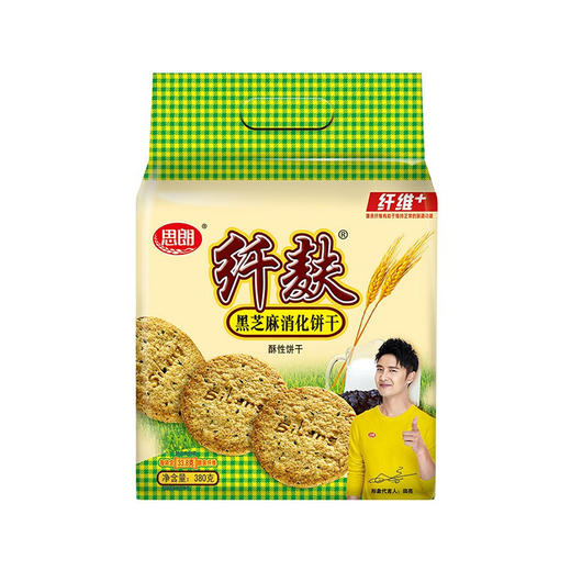 思朗纤麸黑芝麻消化饼干 380g 商品图0