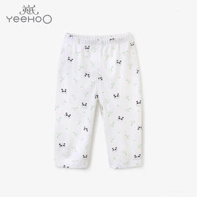 英氏宝宝大童春夏季轻薄家居睡裤子熊猫系列2022新品YLCAJ12008A