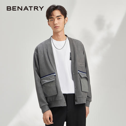贝纳川薄款外套男日系潮流工装夹克百搭休闲上衣ECY300011138 商品图0