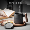 陶瓷过滤泡茶杯茶水分离马克杯办公室带盖大容量日式个人杯子 伊-浮生泡茶杯-黛黑 商品缩略图3