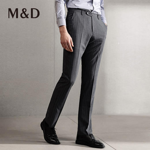 MD名盾TR弹力商务条纹西装裤春夏时尚男士修身正装薄款长裤 商品图1