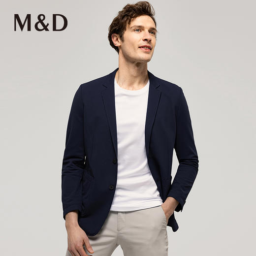 名盾泡泡纱商务休闲平驳领男士西装早春新时尚单西薄外套 商品图2