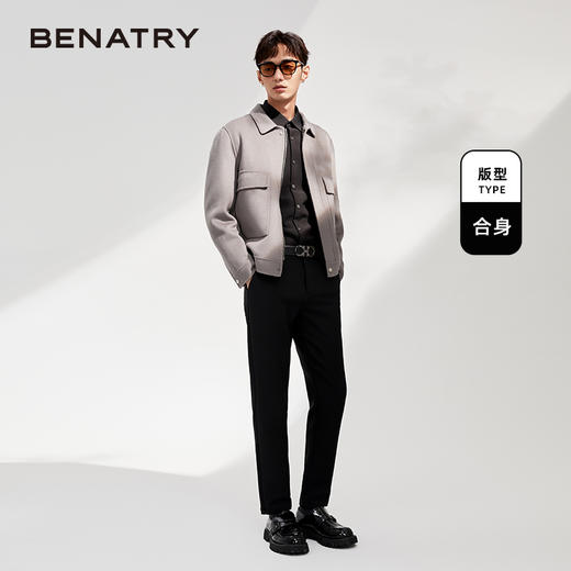 贝纳川男士工装夹克翻领双面呢羊毛短款大衣呢外套ECY300016138 商品图3