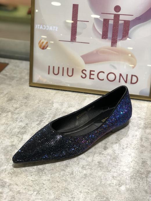 IUIU SECOND 时尚渐变水钻尖头平底单鞋 商品图2