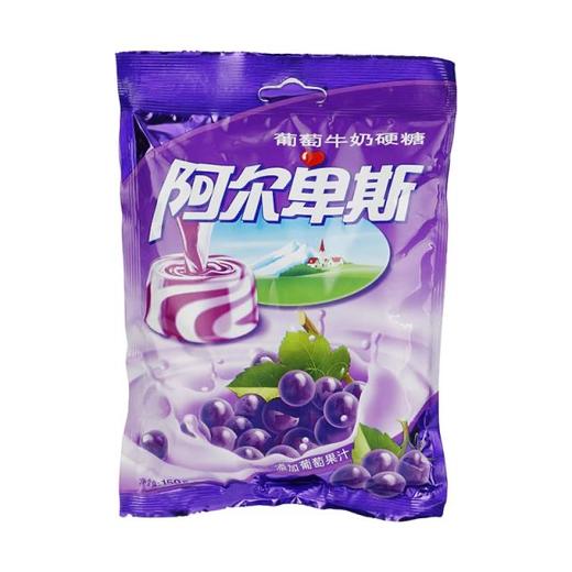 阿尔卑斯晶莹葡萄牛奶硬糖 150克 商品图0