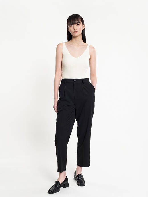 女士2022年新款女装褶裥八分西裤 商品图1