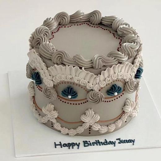 奶油复古裱花蛋糕 | 昔果 商品图1