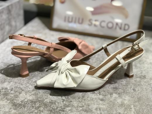 IUIU SECOND春夏时尚蝴蝶结尖头后空凉鞋羊皮小跟空鞋凉鞋14761 商品图1