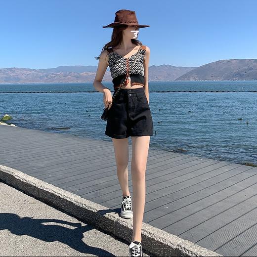 【HEY+JEANS】 2022夏季新款高腰显瘦牛仔裤 时尚热裤 牛仔裙 商品图10