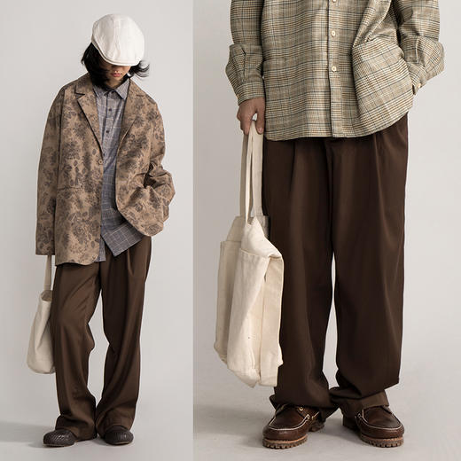 cryingcenter 经典醇厚巧克力直筒宽松休闲裤 商品图0