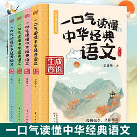 一口气读懂中华经典语文全套4册8-12-15岁初中小学生语文知识大全课外阅读书籍一二三四五六年级老师 读物古诗词作文重点知识