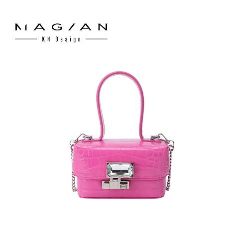【直发】KH Design MAGIAN明治包包ins小众高级感鳄鱼纹斜挎包嘀嗒包中号 商品图0