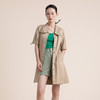 谜底短袖连衣裙2022夏季新款简洁通勤OL莱赛尔棉中长裙222ML0522 商品缩略图1