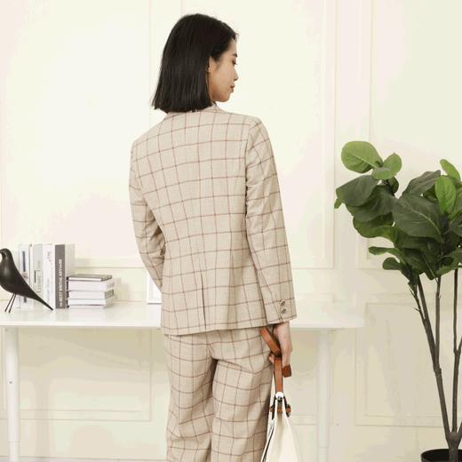 宗洋zongyang女装2022春季新品西装上衣长袖格子显瘦外套BCL4XS7839-76 商品图3