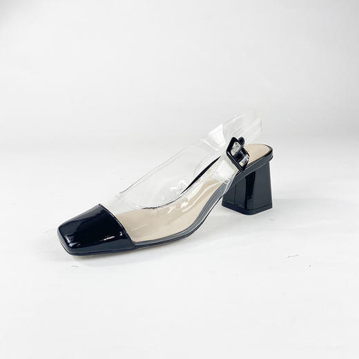 IUIU SECOND夏季时尚简约方头粗跟凉鞋 商品图4