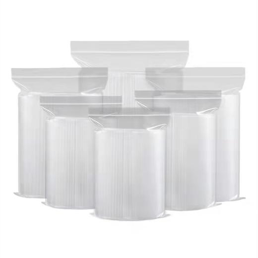 加厚自封袋塑封口袋密封袋透明袋收纳包装袋白边PE袋100个/包 商品图9