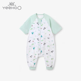 英氏儿童睡袋男宝宝短袖调节分腿睡袋透气防踢被YESFJ12013A