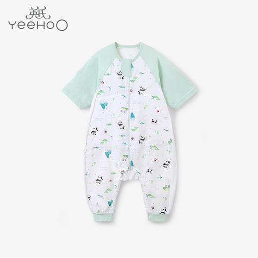 英氏儿童睡袋男宝宝短袖调节分腿睡袋透气防踢被YESFJ12013A 商品图0