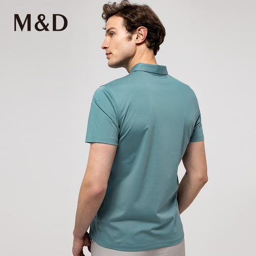 【菁英同款】名盾短袖长绒棉POLO衫春夏纯色商务休闲T恤男士22460 商品图4